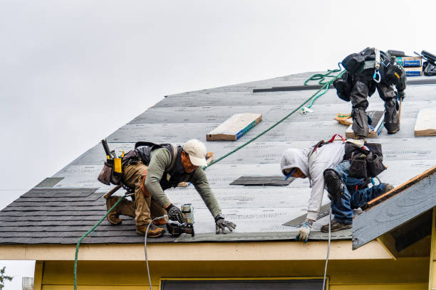 Professional Roofing technician working in Rye, NY